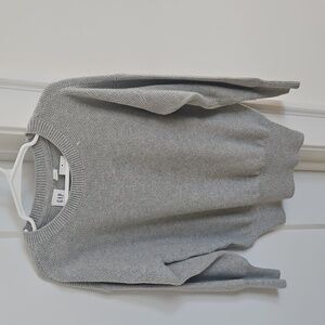 Metallic silver girls sweater